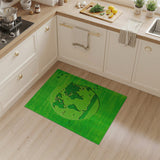 Green World Globe Area Rug