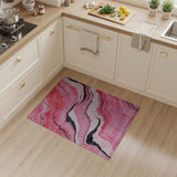 Pink Abstract Area Pink Marble Swirl Abstract Area Rug
