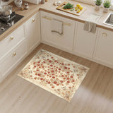 Vintage Floral Brown Tan Area Rug