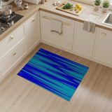 Sweeping Blue Teal Abstract Area Rug