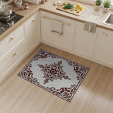 Traditional Persian Ornate Brown Floral Border Area Rug
