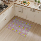 Cute Pink Bunny Easter Egg Kids Area Rug