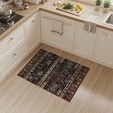 Multi-color and Patterns Bold Red Black Southwestern Geometric Rug