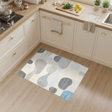 Grey Abstract Organic Shapes Area Rug