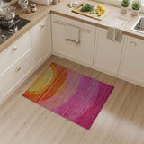 Vibrant Sunset Gradient Abstract Area Rug