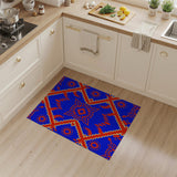 Bold Blue Red Southwestern Geometric Area Rug