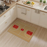Tan Basketball Court Area Rug