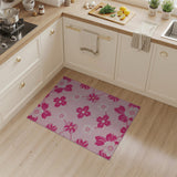 Floral Vintage Blush Pink Cherry Blossom Floral Area Rug