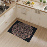 Elegant Pink Persian Mandala Rug