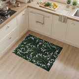 Ornate Green Acanthus Leaf Area Rug