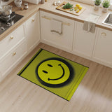 Yellow Smiley Face Cartoon Area Rug