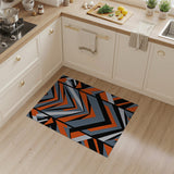 Geometric Modern Orange Bold Orange Geometric Modern Area Rug