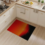 Red Sunset Gradient Stripe Area Rug