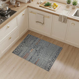 Abstract Typographic Grey Area Rug