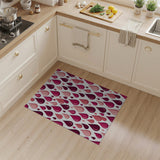 Whimsical Pink Raindrop Pattern Area Rug