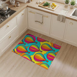 Vibrant Rainbow Balloon Kids Cartoon Rug