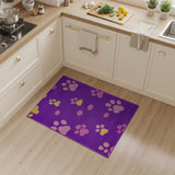 Purple Paw Prints Kids Area Rug