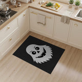 Grinning Cartoon Ghost Silhouette Area Rug