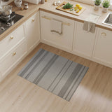 Beige Black Horizontal Striped Woven Area Rug