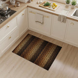 Brown and Tan Brown Tan Woven Geometric Area Rug