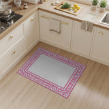 Pink Heritage Tribal Border Area Rug