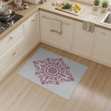 Pink Floral Mandala Area Rug