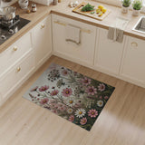 Pink Cosmos Daisy Wildflower Area Rug