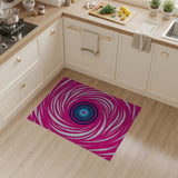 Hypnotic Pink Vortex Area Rug