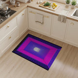Neon Grid Tunnel Area Rug