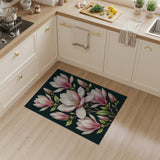 Pink Magnolia Blossoms Area Rug