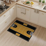 Orange Orange Basketball Court Area Rug