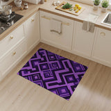 Purple Geometric Modern Area Rug