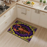 Vibrant Lobster Medallion Persian Area Rug