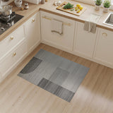 Modern Speckled Grey Geometric Area Rug