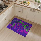 Vibrant Geometric Puzzle Grid Area Rug