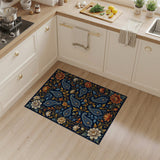 Navy Paisley Floral Persian Rug