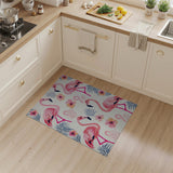 Pink Flamingo Tropical Area Rug