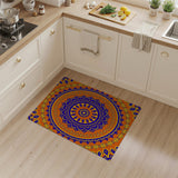 Vibrant Orange Mandala Persian Area Rug