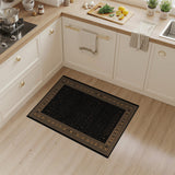 Gold and Silver Black Gold Heritage Tribal Area Rug