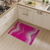 Pink Chevron Gradient Geometric Area Rug