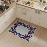 Vibrant Multi-Color Floral Border Area Rug
