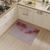 Pink Overlapping Circles Geometric Area Rug