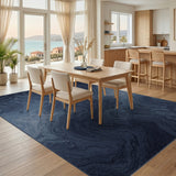Blue Marble Swirl Area Rug
