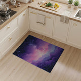 Purple Galaxy Mountains Area Rug