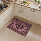Pink Leopard Mandala Boho Area Rug