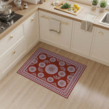 Pink Floral Red Area Rug