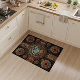Southwestern Quails Cactus Desert Mandala Rug