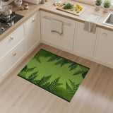 Green Floral Vintage Lush Fern Green Area Rug