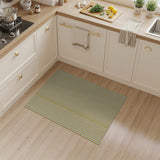 Golden Yellow Vertical Pinstripe Area Rug