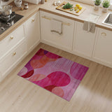 Vibrant Pink Purple Geometric Abstract Area Rug